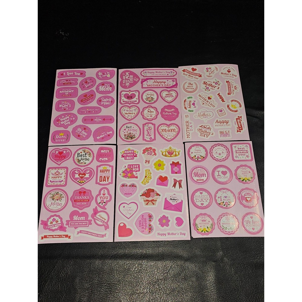 6‎ Sheets Of Mother's Day Scrapbook Stickers